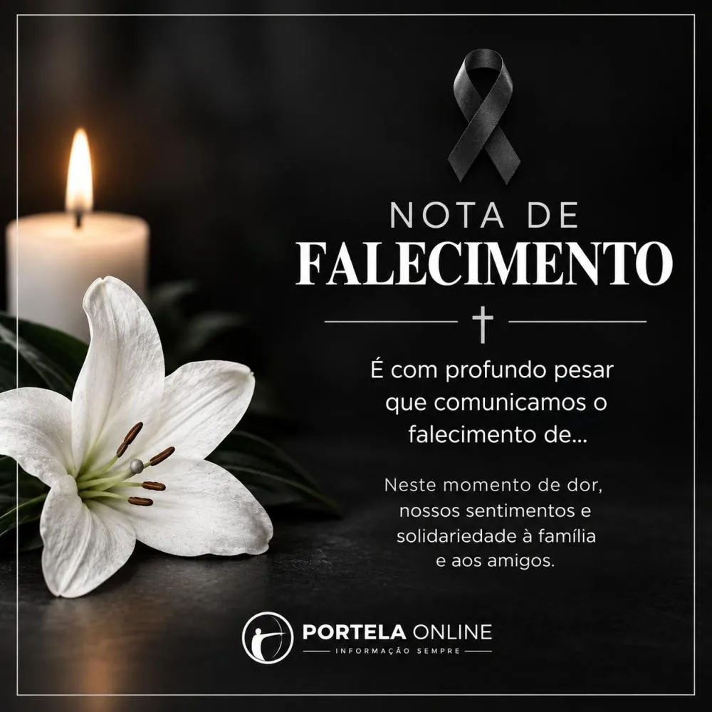 Tenente Portela - Nota de falecimento